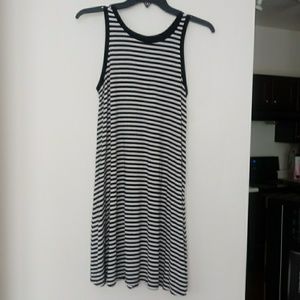 Strip flow dress